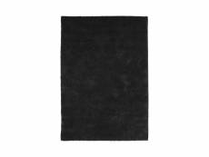 First shaty - tapis toucher laine extra-doux noir 133x190