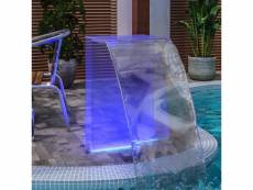 Fontaine de piscine avec led rvb acrylique 51 cm