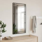 Furniture Limited - Miroir mural noir 50x100 cm rectangulaire