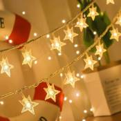 Guirlande Lumineuse Étoilée, 100M 70 led, 8 Modes de Lumières de Noël Étanches, Extensible pour l'Intérieur et l'Extérieur, la Fête de Mariage, le