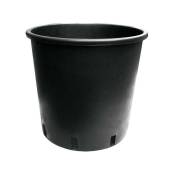 Indoor Discount - Pot rond en plastique noir 15 l 26.5x30.5