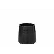 Jolipa - Cache pot en céramique noir 23x23x21.5 cm - Noir