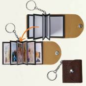 Kinsi - Mini Porte-clés Photo, avec 10 Photos, Album, Porte-Image, Cuir, Mpkbr