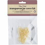 KitchenCraft Home Made Jam Jar Covers for 1 LB Jars (Pack de 24 Disques de Cire pour Pots de Confiture, Plus Étiquettes et Couvercles)