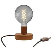 Lampe de table Posaluce Globo en cuir Cuir - Interrupteur
