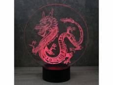 Lampe illusion dragon chinois - 16 couleurs & télécommande