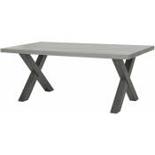 Leif - Table Rectangulaire 185cm Effet Bois Grisé - Gris