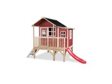 Maisonnette en bois pour enfants Loft 350 Rouge - Exit Toys
