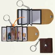 Mini Porte-clés Photo, avec 10 Photos, Album, Porte-Image, Cuir, Mpkbr