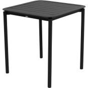 Oviala - Table carrée de terrasse (70x70cm) noire - Noir