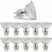 Pack de 10 ampoules led GU10 blanc chaud lampe à incandescence 3 w 240 lm spot encastrable PAR16 angle de faisceau de 120° - ZMH