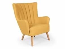 Paris prix - fauteuil coquillage scandinave "viva" 94cm jaune