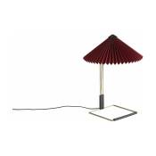 Petite lampe de table bordeaux et laiton 30 x 38 cm Matin - HAY