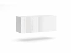 Rtv livol. Rtv-cabinet blanc / blanc brillant 100 cm