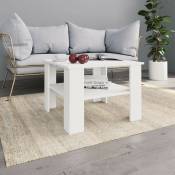 Table basse Blanc 60 x 60 x 42 cm Aggloméré