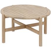 Table basse en bois d'acacia, pour le jardin, ø 80 cm