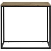 Table d'entree-console Icub industriel vintage 35x70x82h cm Noir - Noir