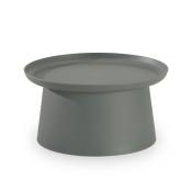 Table d’appoint ronde en polypropylène gris D70cm