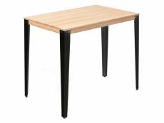 Table mange debout lunds 60x140x110cm noir-naturel. Box furniture CCVL60140108 NG-NA