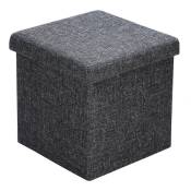 Tabouret cube avec espace de rangement Pouf 38x38x38