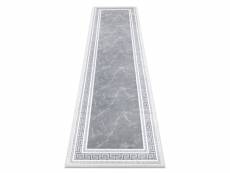 Tapis, le tapis de couloir gloss moderne 2813 27 élégant, cadre, grec gris 60x300 cm