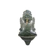 Tata Linda - fontaine en fonte lion antique avec robinet col, Vert