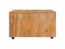 Vidaxl table basse 80x80x40 cm bois de teck massif