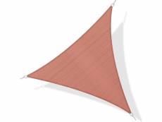 Voile d'ombrage triangulaire grande taille 4 x 4 x 4 m polyéthylène haute densité résistant aux uv rouille
