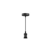Xxcell - Suspension luminaire style antique noir mat - E27 - 1m - Noir