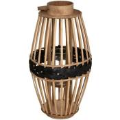 Atmosphera - Lanterne Cuba - bambou H45 cm créateur d'intérieur - Miel