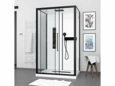 Cabine de douche 115x90x210 cm avec receveur + bonde