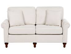 Canapé 2 places 2 personnes en polyester beige