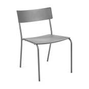 Chaise en aluminium grise August - Serax