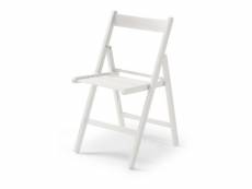 Chaise pliante en bois naturel blanc 79x42,5x47,5cm. E3-73007
