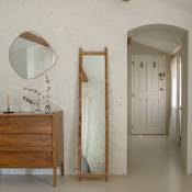 Decoclico Factory - Miroir sur pied psyché en rotin 35 x 160 cm - Bois clair