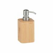 Distributeur savon liquide bois Bambusa, Capacité 200ml, bambou, 9,3x16,5x7,2 cm, marron - Wenko
