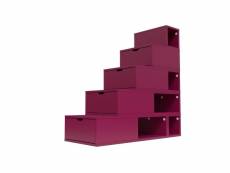 Escalier cube de rangement hauteur 125 cm prune ESC125-PR