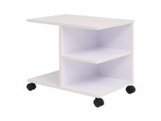 Étagère armoire meuble design étagère à roulettes 50 cm blanc helloshop26 2702037par2