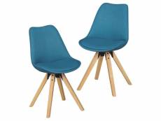 Finebuy ensemble de 2 dining retro chaise rembourrée housse en tissu de la chaise rembourrée dossier chaise design cuisine