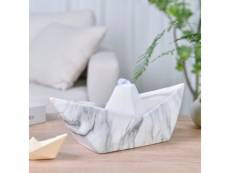 Fontaine cristal line sailing origami avec led - blanc