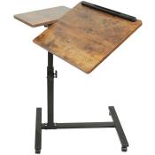 Haloyo - Table de Lit pour Ordinateur,Table réglable pour ordinateur portable, roulettes, support inclinable, 6034.558/90cm rétro jaune