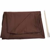 Housse de protection HHG pour parasol jusqu'à 3,5 m, housse avec fermeture éclair ~ brun