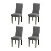 Housses de chaises grises en 4 pièces. Protection
