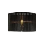 Inspired Diyas - Florence - Abat-jour rond en organza noir 360 mm x 230 mm, adapté à la lampe de table