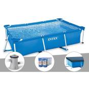 Intex - Kit piscine tubulaire rectangulaire 3,00 x 2,00 x 0,75 m + Filtration à cartouche + 6 cartouches de filtration + Bâche de protection