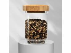 Klarstein pot de conservation en verre 250 ml - empilable - couvercle en bambou BW-10273-002