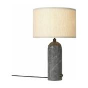 Lampe de table beige base grise marbre 49 cm Gravity