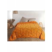 Linder - Jeté de lit Calisson - 250x260cm - Orange