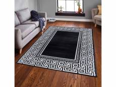 Maghreb - tapis à bordures motifs baroque - noir et blanc 200 x 290 cm PARMA2002909340BLACK