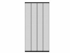 Moustiquaire de porte à lamelles noir 100 x 220 cm avec fermeture automatique 299090818